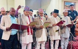 लुम्बिनीका ५ नयाँ मन्त्रीले लिए शपथ