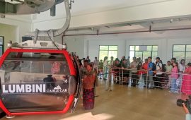 लुम्बिनी केबलकारमा ३ वर्षमा पाँच लाख बढी पर्यटक