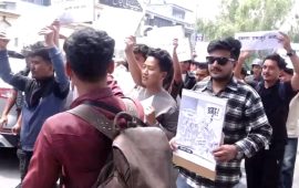 प्रधानमन्त्रीको अभिव्यक्ति फिर्ता लिनुपर्ने भन्दै विद्यार्थीहरूको प्रदर्शन
