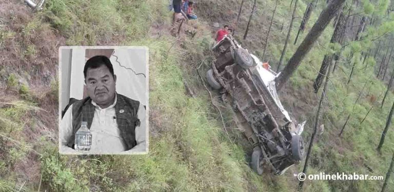 आफैंले चलाएको जिप दुर्घटनामा स्वर्गद्वारी नगर उपप्रमुखको मृत्यु