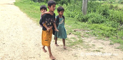 दुई बहिनी स्याहार्दै ८ वर्षे बालक