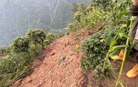 संखुवासभाको सिलिचोङमा पहिरोको डरले ७ परिवार विस्थापित