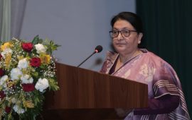 नेपालको सार्वभौम अस्तित्व जोगाउन जंगबहादुरबाट सिक्नुपर्छ : पूर्वराष्ट्रपति भण्डारी