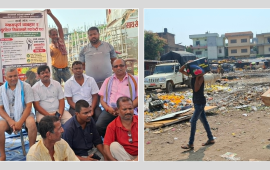 जनकपुर फलफूल बजार खाली गराइँदै, व्यवसायी धर्नामा