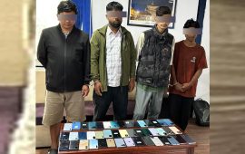 चोरीका मोबाइल किनबेच गर्ने चार जना ४२ वटा मोबाइलसहित पक्राउ