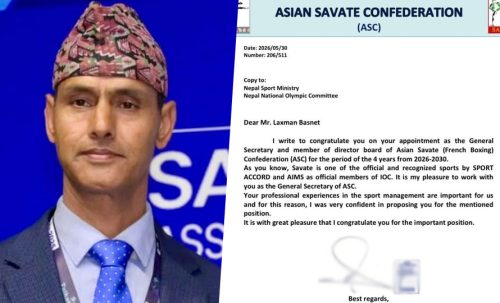 एसियन सभात महासंघको महासचिवमा नेपालका लक्ष्मण बस्नेत नियुक्त