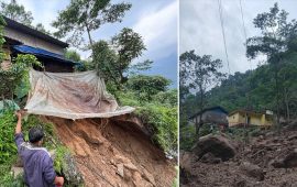 सिलिचोङमा पहिरो : विद्युत, सञ्चार र यातायात सेवा अवरुद्ध, ६ घर विस्थापित