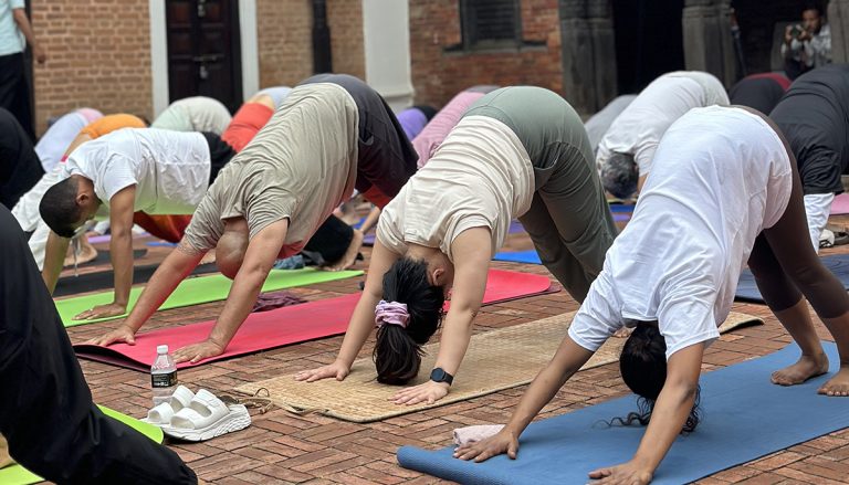 पाटनमा यसरी मनाइयो अन्तर्राष्ट्रिय योग दिवस