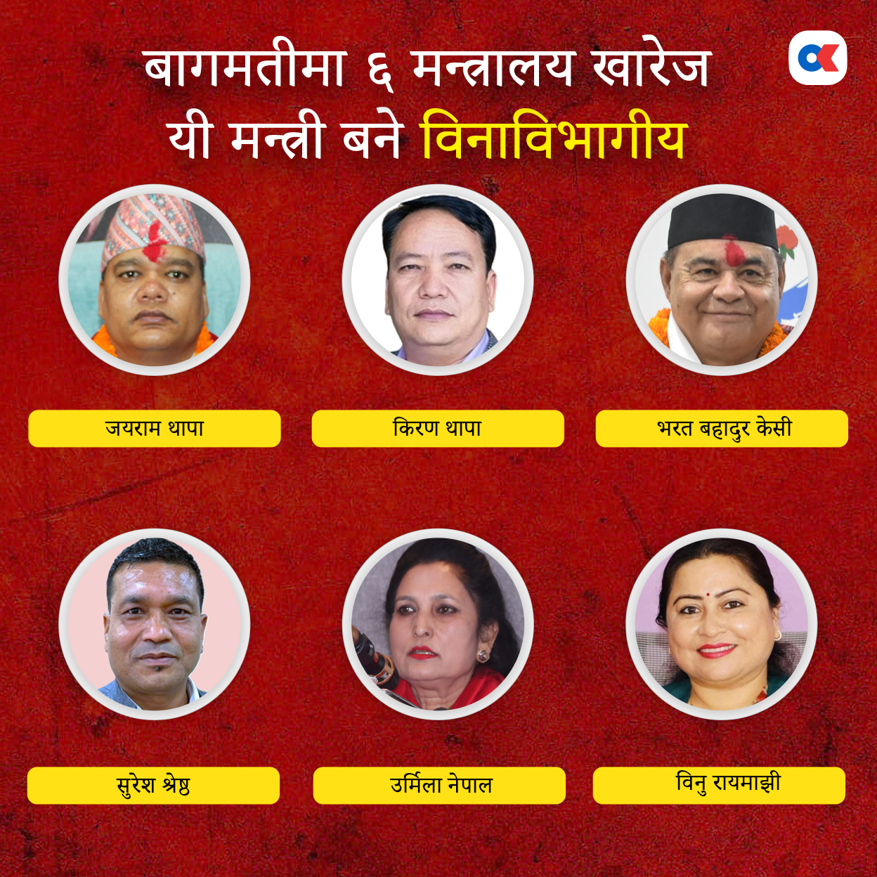बागमतीमा ६ मन्त्रालय खारेज, मन्त्री बने विना विभागीय