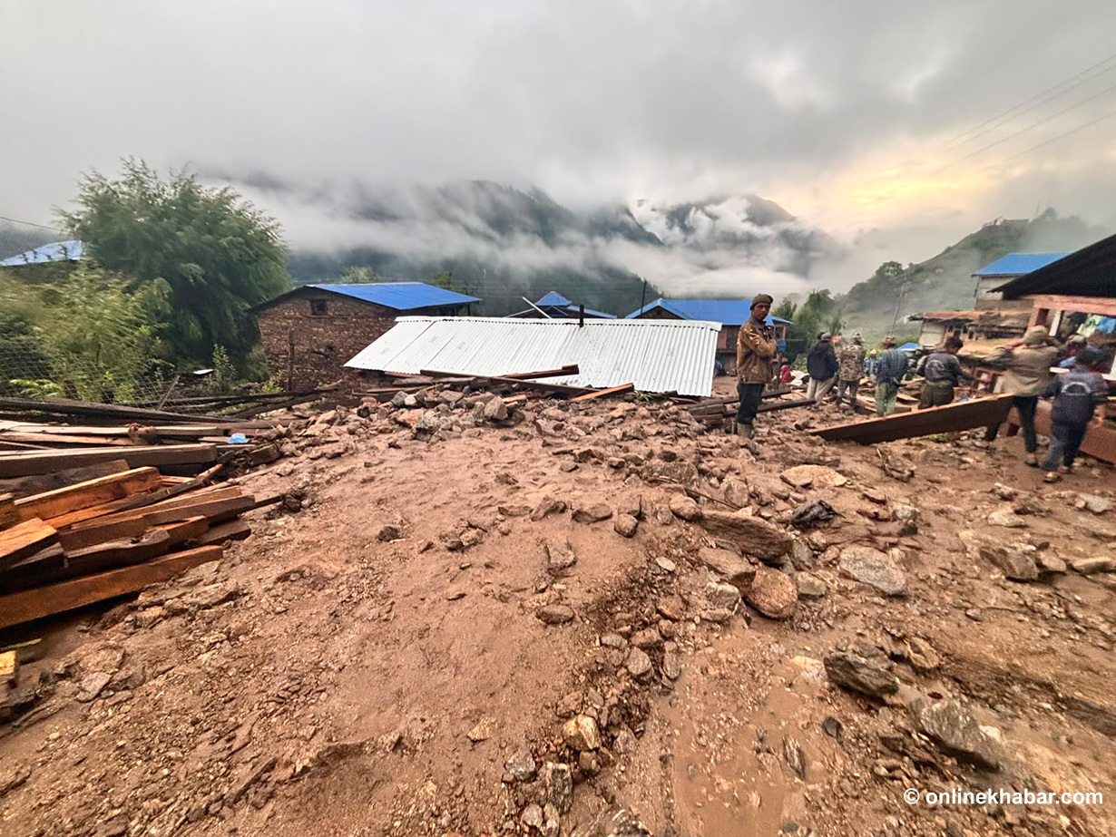 डोल्पाको गैरीगाउँमा बाढी पस्यो, एक जनाको मृत्यु, ६ जना घाइते