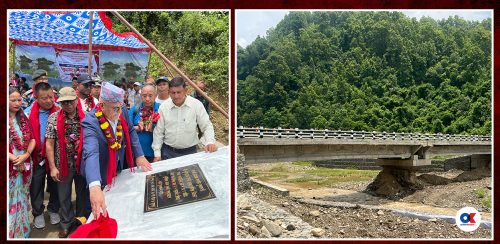 गोरखामा निर्धारित समयभन्दा एक वर्षअगावै बने दुई पुल, निर्माण कम्पनी सम्मानित