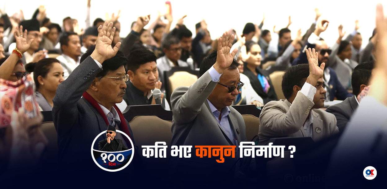सरकारका १०० दिन : संसद्‌बाट कानुन निर्माणको लक्ष्य अधुरै