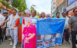 लक्ष्मी खड्काका लागि न्याय माग्दै वीरगञ्जमा प्रदर्शन