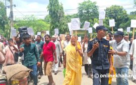 जनकपुरमा मिटरब्याजीलाई कारबाहीको माग गर्दै प्रदर्शन