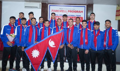 काभा पुरुष भलिबल च्याम्पियनसिप : नेपालले कजाखस्तानसँग प्रतिस्पर्धा गर्दै