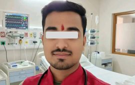 स्वास्थ्यमन्त्रीको राजीनामा माग गर्ने स्वास्थ्यकर्मी नवेश प्रकाउ