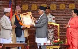 सीमाविद् बुद्धिनारायण श्रेष्ठ पुरस्कृत