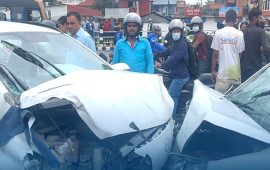 काठमाडौंमा पाँचवटा सवारी साधन आपसमा ठोक्किँदा १० जना घाइते