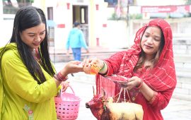 विधिपूर्वक मनाइयो साउने सङ्क्रान्ति