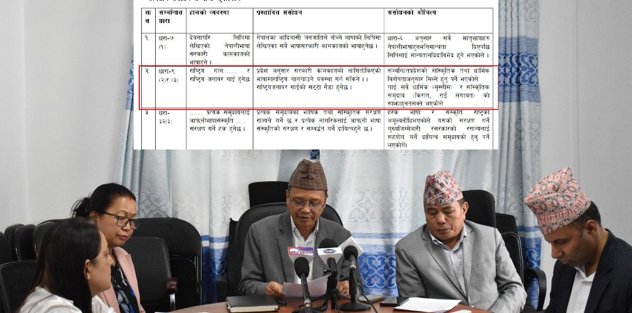 राष्ट्रिय जनावर गाईको सट्टा गैँडा बनाउने प्रस्ताव