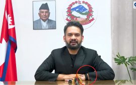 राष्ट्रका नाममा सम्बोधन गर्दा बालेनको हातमा देखिएको कालो ब्यान्ड के हो ?