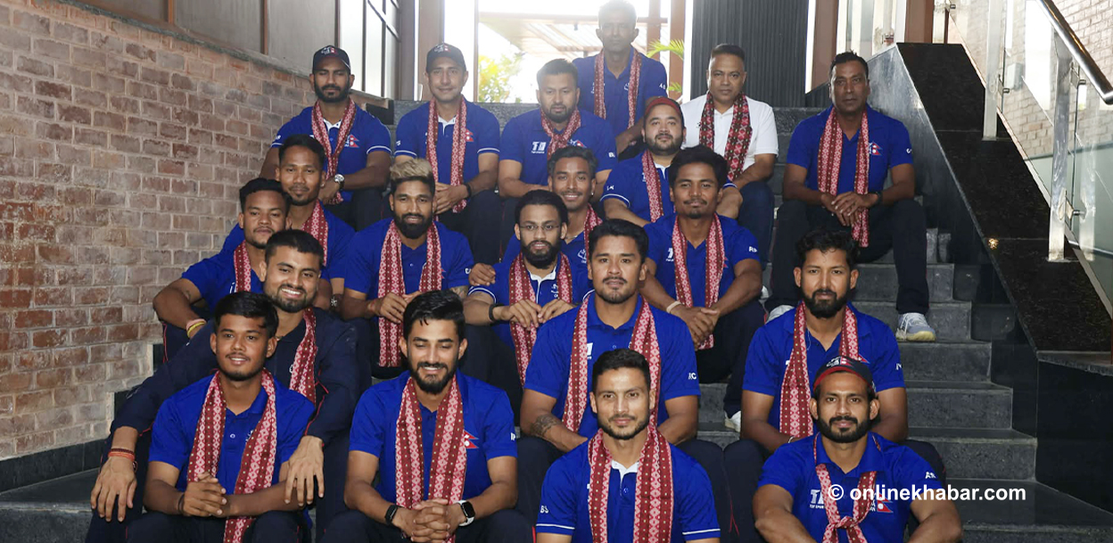 लिग-२ क्रिकेट खेल्न जाने नेपाली टोलीको बिदाइ (तस्वीरहरू)