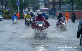 वर्षाले माइतीघर क्षेत्र जलमग्न (तस्वीरहरू)