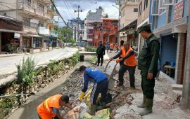 सामाखुसी नदी खण्डमा पर्खाल भत्किएपछि महानगरपालिकाले गर्‍यो प्रतिकार्य