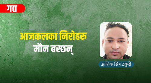आजकलका निरोहरू मौन बस्छन्