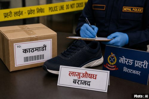 विराटनगर विमानस्ठलबाट काठमाडौं पठाउन लागिएको पार्सलबाट लागुऔषध बरामद