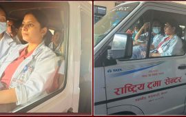 ट्रमा सेन्टरका डाक्टरको टोली बाढी प्रभावित क्षेत्रतर्फ हिँड्यो