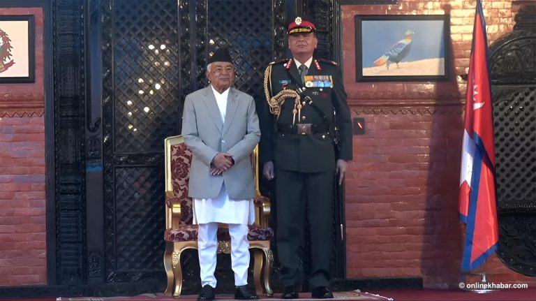 भारतीय प्रधानसेनापतिलाई नेपालको मानार्थ महारथीको दर्जा
