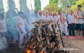 वरिष्ठ साहित्यकार डा. राजेन्द्र बिमलको राजकीय सम्मानको साथ अन्त्येष्टि 
