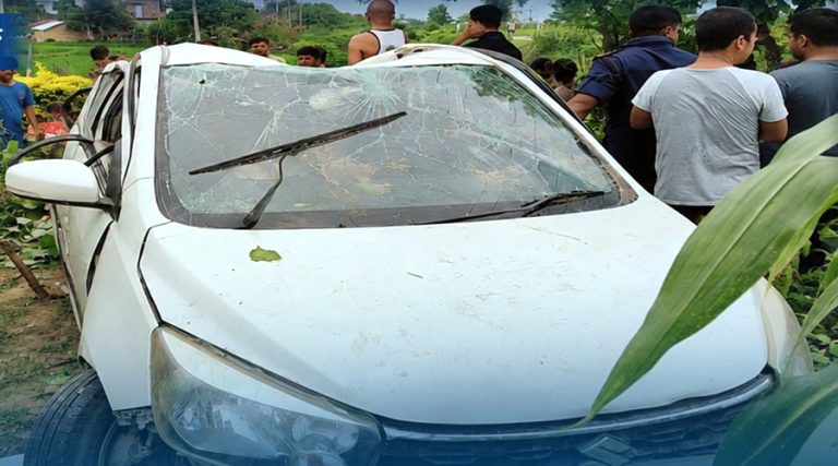 दाङमा कार दुर्घटना हुँदा चार भारतीय नागरिक घाइते