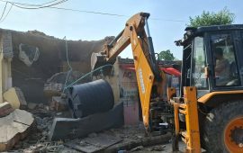 जनकपुरको अतिक्रमित गुठीको जग्गामा चल्न थाल्यो डोजर
