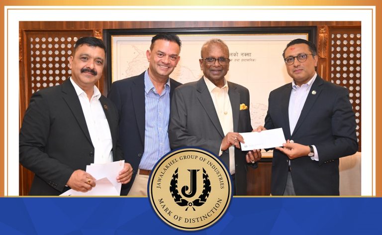 जावलाखेल ग्रुपद्वारा प्रधानमन्त्री दैवी प्रकोप उद्धार कोषलाई ३ करोड हस्तान्तरण
