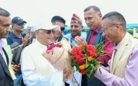 फागुन २१ को निर्वाचनपछि ओली पहिलो पटक गृहजिल्ला झापा पुगे