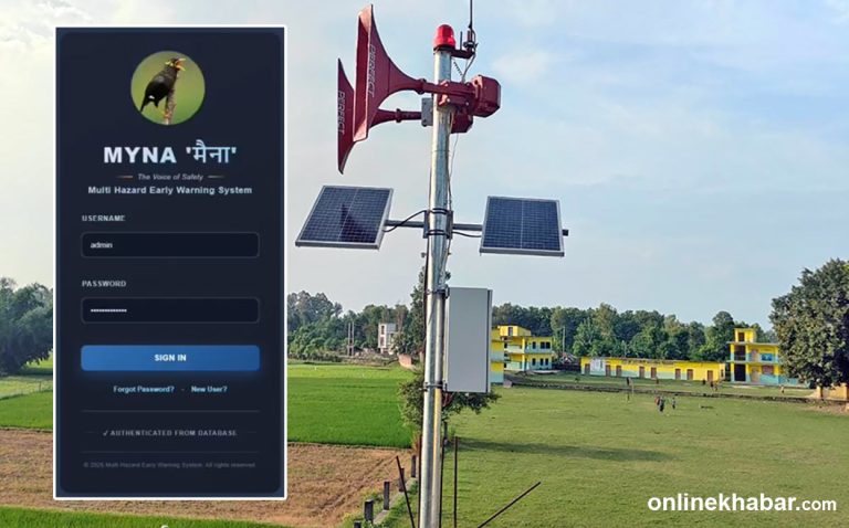 नेपालमै विकसित बहुप्रकोप पूर्वसूचना प्रणाली ‘मैना’को सफल परीक्षण