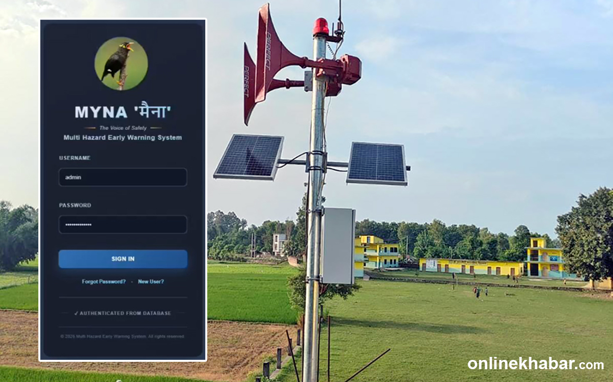नेपालमै विकसित बहुप्रकोप पूर्वसूचना प्रणाली ‘मैना’को सफल परीक्षण