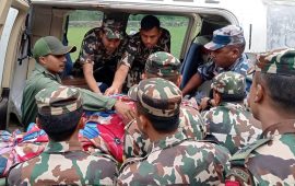 मकवानपुर जिप दुर्घटनाका घाइते ४ जनालाई सैनिक अस्पताल छाउनी ल्याइयो