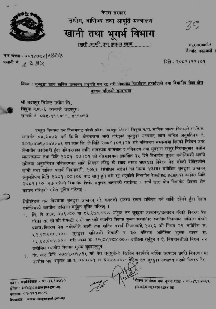ओलीले गरेको अनुमति रद्द बालेनले गरिदिए नवीकरण