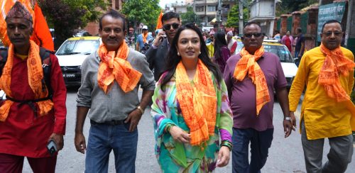 सनातन हिन्दुराष्ट्रका लागि काठमाडौंमा पैदलयात्रा (तस्वीरहरू)
