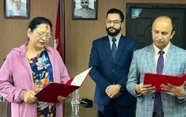 अनुदान आयोगकी सदस्यसचिव श्रेष्ठले लिइन् शपथ