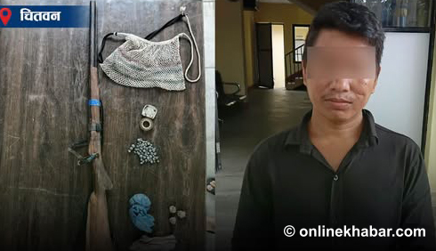 गैंडा मारेर जेल, जेनजी आन्दोलनमा फरार, अहिले बन्दुकसहित पक्राउ