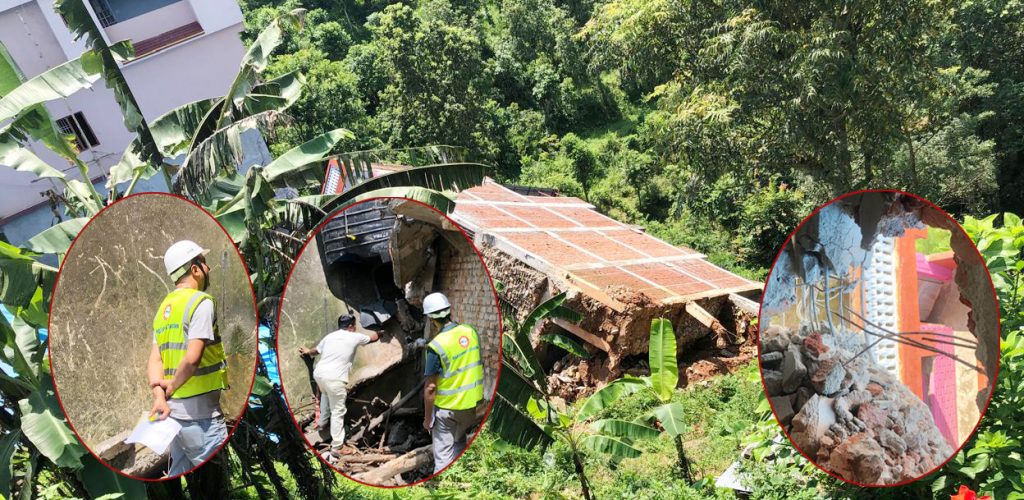 गोरखामा बगेको घरको परीक्षणका विज्ञ टोलीले ल्यायो माटो