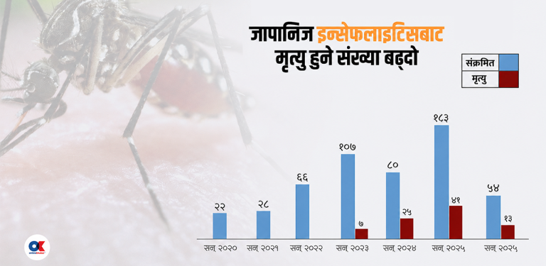 जेईको ‘डेथ रेट’ भयावह : संक्रमित ४ मध्ये १ जनाको मृत्यु