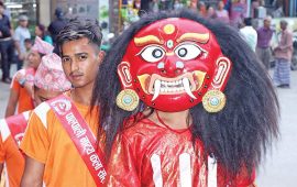 ढोल–झ्याम्टासँगै जाग्दैछ पाल्पाको लाखे संस्कृति
