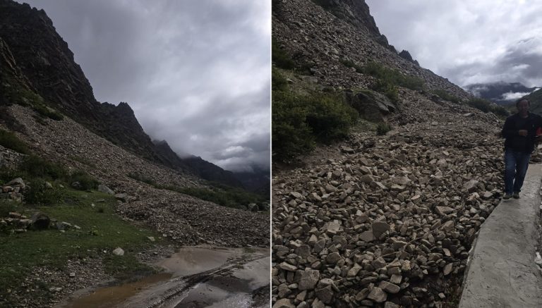 हुम्लाको लिमी जोड्ने सडक अवरुद्ध