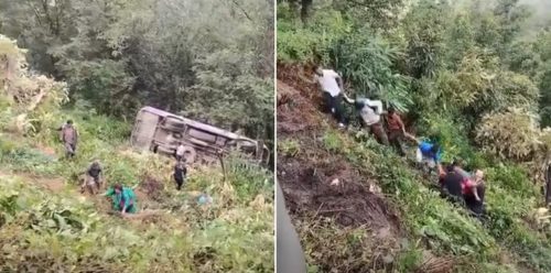 थानाभञ्ज्याङ बस र भ्यान दुर्घटना अपडेट : २ जनाको मृत्यु, ३ जना घाइते