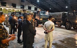 रसुवा बाढी प्रभावित क्षेत्रमा ८ ट्रक राहत सामग्री पठाइयो